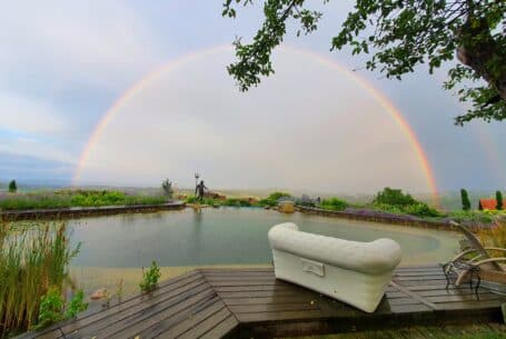 Sauna mit Regenbogen